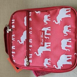 👜 Dream Power Fully Insulated   Bag Red w  Elephants NWT